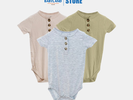 Snuggle Shield® Bamboo Short Sleeve 3 Button Onesie Online Sale