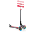 Globber Primo Foldable Lights Scooter with Anodized T Bar Grey Red - 432-120-2 (3y+) Online now