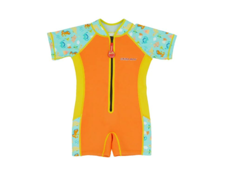 Cheekaaboo Wobbie Toddler Thermal Swimsuit UPF50+ - Orange Dino Online now