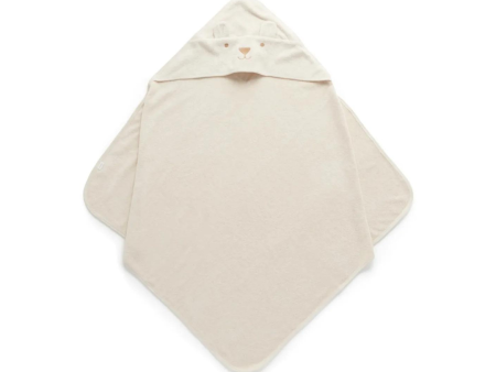 Purebaby Organic Hooded Towel - Wheat Melange Bear Cheap