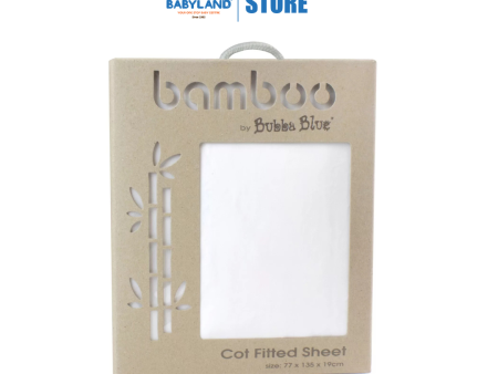 Bubba Blue Bamboo Cot Fitted Sheet (77x135x19cm) Hot on Sale