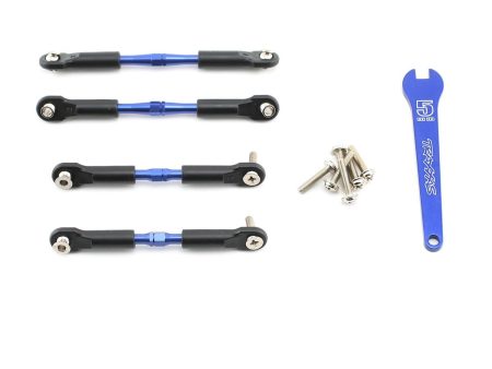 Aluminum Turnbuckle Camber Link Set (Blue) (4) For Sale