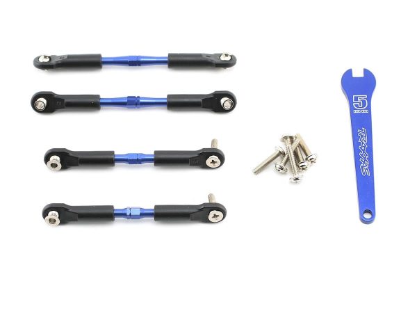 Aluminum Turnbuckle Camber Link Set (Blue) (4) For Sale