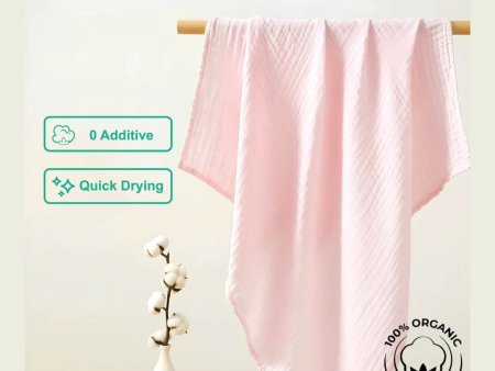 Purcotton Airysoft Gauze Bath Towel 4 Integrated Layers 160cm x 90cm Pink Sale