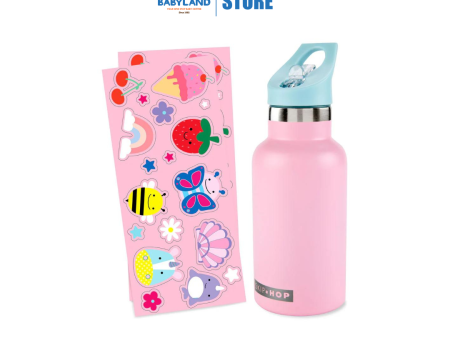 Skip Hop Spark Style Stainless Steel Canteen Bottle 380ml - Pink on Sale