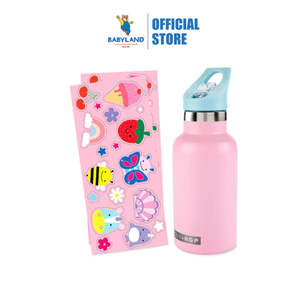 Skip Hop Spark Style Stainless Steel Canteen Bottle 380ml - Pink on Sale