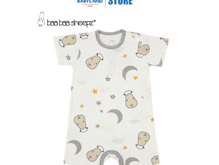 Baa Baa Sheepz Romper Short Sleeve Goodnight Baa Baa White For Cheap