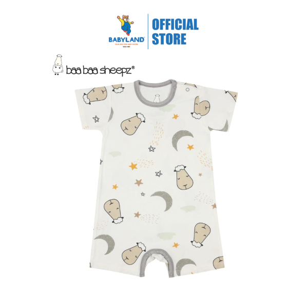 Baa Baa Sheepz Romper Short Sleeve Goodnight Baa Baa White For Cheap