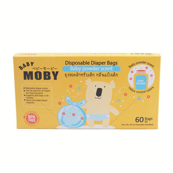 MOBY Disposable Diaper Bags 60 Pcs For Discount