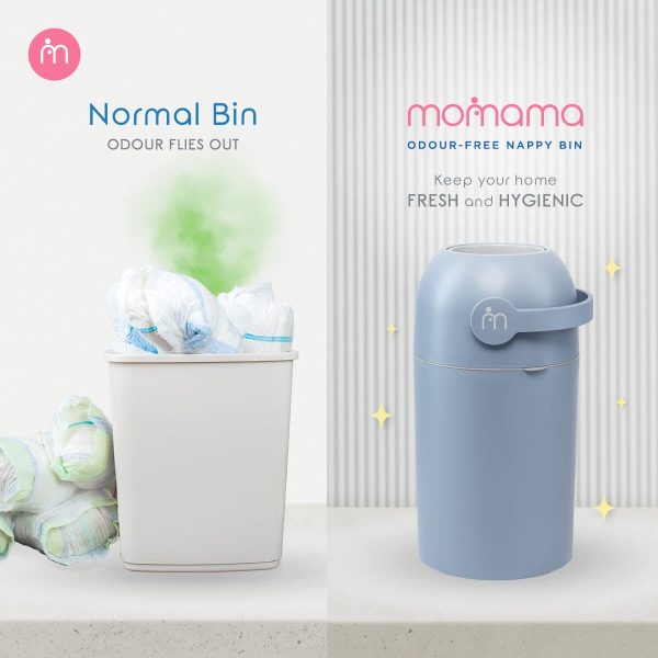 Momama Odour Free Nappy-Bin (Pigeon Blue) Cheap