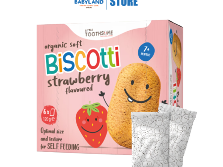 Little Toothsome Organic Biscotti - Strawberry Online