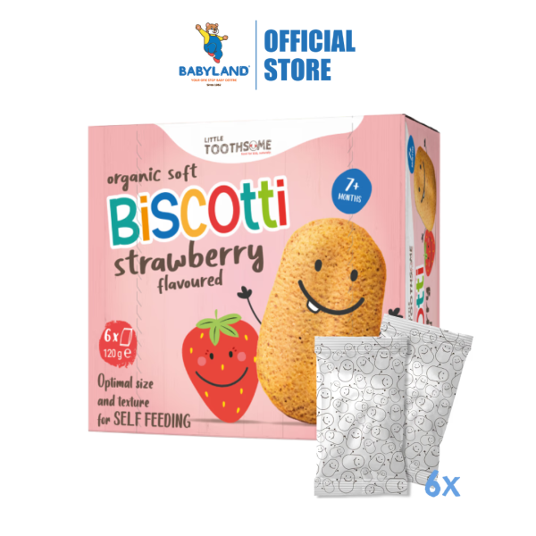 Little Toothsome Organic Biscotti - Strawberry Online