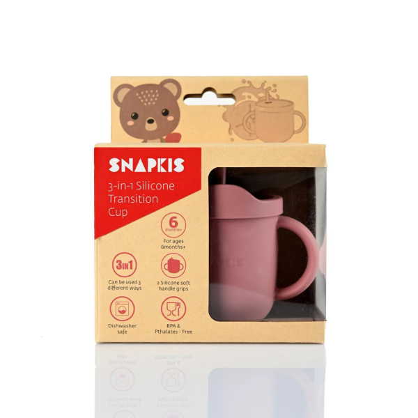 Snapkis 3-In-1 Silicone Transition Cup (6m+) For Discount