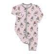 Baa Baa Sheepz Romper Snap Big Sheepz Pink With Grey Border - 6M Online Hot Sale