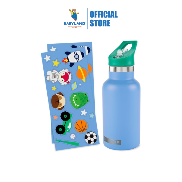 Skip Hop Spark Style Stainless Steel Canteen Bottle 380ml - Blue For Sale