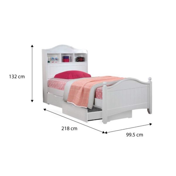 [Pre-Order] Snoozeland Daisy Bedframe with Underbed 3 Drawers Sale