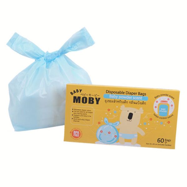 MOBY Disposable Diaper Bags 60 Pcs For Discount