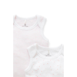 Purebaby 2 Pack Organic Singlet Bodysuit - Pale Pink Pack (Stripe   Polka Dot) Online