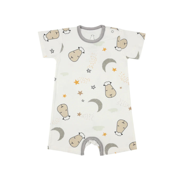 Baa Baa Sheepz Romper Short Sleeve Goodnight Baa Baa White For Cheap