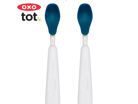 Oxo Tot Feeding Spoon Set with Soft Silicone - Navy (6m+) Online