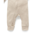 Purebaby Organic Zip Growsuit - Biscuit Melange Sale