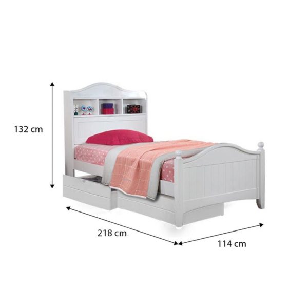 [Pre-Order] Snoozeland Daisy Bedframe with Underbed 2 Short Drawers Discount