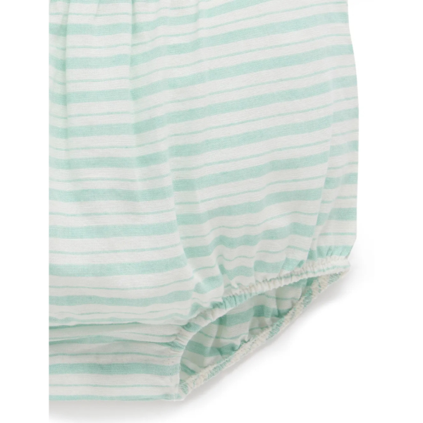 Purebaby Organic Ice Cream Bodysuit Seafoam Stripe For Discount