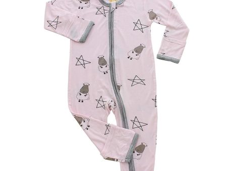 Baa Baa Sheepz Romper Zip Big Star & Sheepz Pink Sale