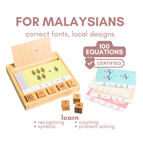 PureDays Wooden Numberment Maths Game Supply