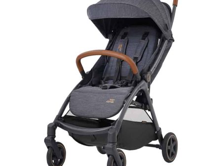 Britax Gravity II Auto One-Handed Fold Stroller - Marble Blue (0-22kg) Supply