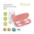 Autumnz Bendable Spoon + Fork Set - Blue Pink (6m+) Hot on Sale