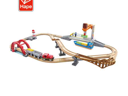 Hape 3790 Sea & Rail Cargo Transport Set (3y+) For Cheap