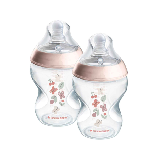 Tommee Tippee Natural Start PP Bottle 260ml - 2 Pack (Pink) Supply