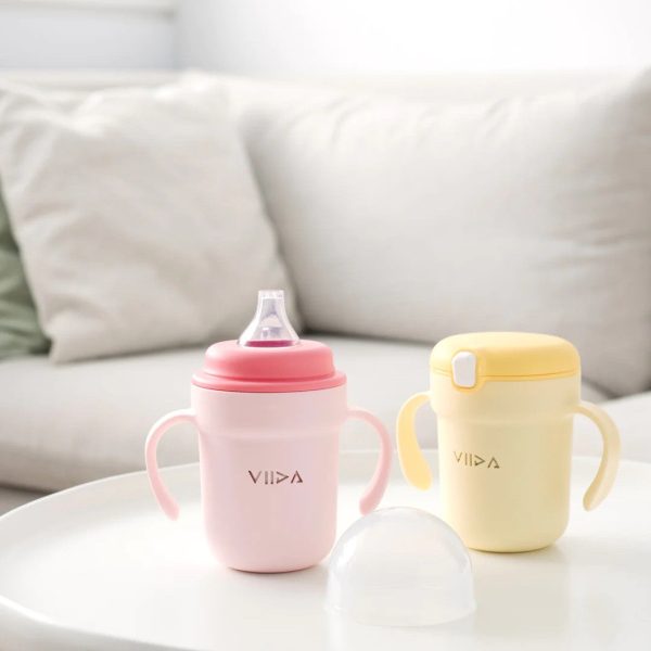 Viida Souffle Antibacterial Stainless Steel Straw Sippy Cup (330ML) on Sale