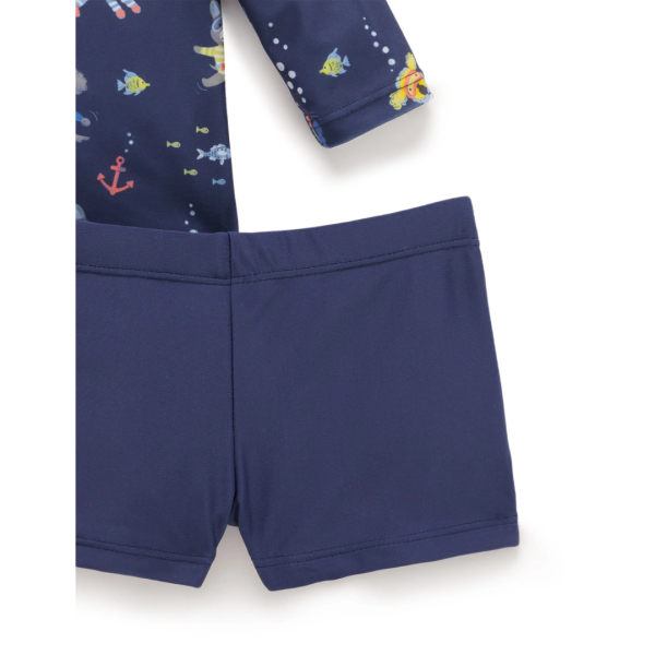 Purebaby Organic Kids Long Sleeve Rashie Set Submarine Sale