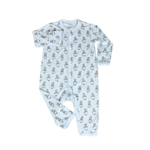 Baa Baa Sheepz Romper Blue Small Sheepz - 18M on Sale