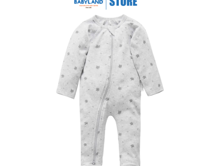 Purebaby Organic Sleepsuit Purebaby Australia - Pale Grey Leaf on Sale