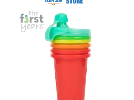 The First Years 6874 Take & Toss Spill-Proof Sippy Cups 10oz, 4 pack (9m+) Supply