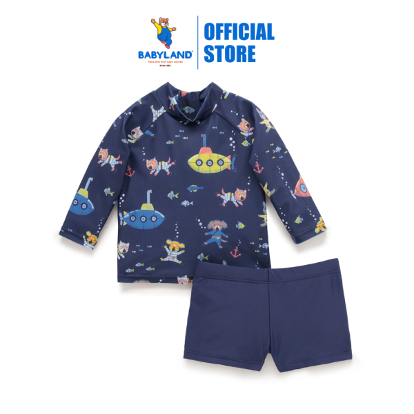 Purebaby Organic Kids Long Sleeve Rashie Set Submarine Sale