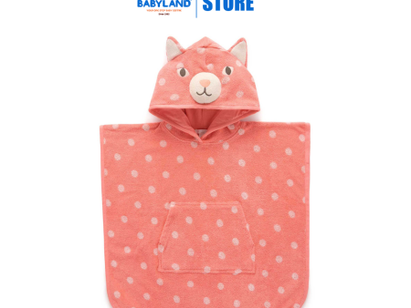 Purebaby Organic Hooded Animal Towel - Coral Spot Supply