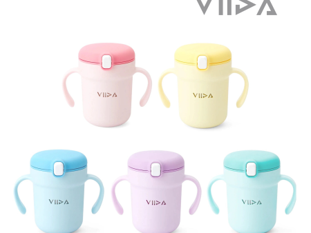 Viida Souffle Antibacterial Stainless Steel Straw Sippy Cup (330ML) on Sale