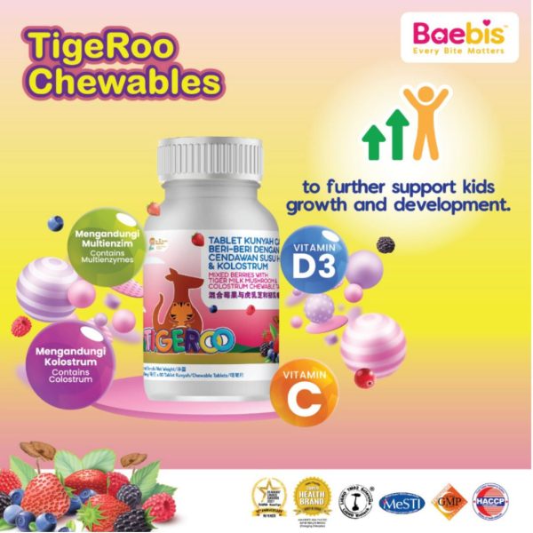 Baebis Tigeroo PowerGuard JR Vitamin Chewable Tablet For Cheap