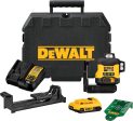 DeWALT DCLE34031D1 Line Laser Kit, 130 ft, + -1 8 in Accuracy, 2 -Beam, 3 -Line, Green Laser Sale