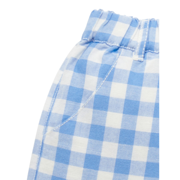 Purebaby Organic Kids Ocean Gingham Shorts For Cheap