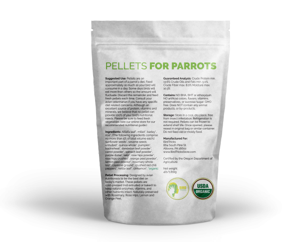 Organic Parrot Pellets (4lbs) Hot on Sale