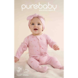 Purebaby Organic Zip Growsuit & Headband Pack - Pale Pink Blossom Fashion