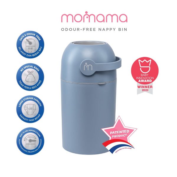 Momama Odour Free Nappy-Bin (Pigeon Blue) Cheap