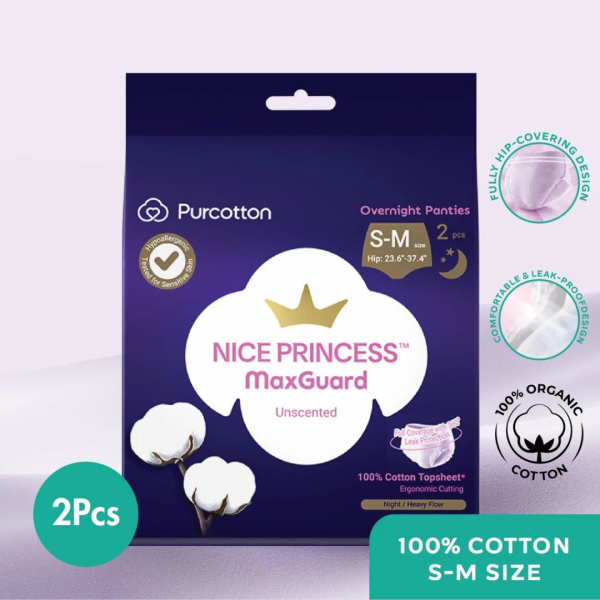 Purcotton Nice Princess MaxGuard Overnight Panties (2pcs) Cheap