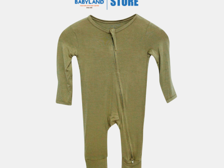 Snuggle Shield® LUXE Bamboo Footless Romper Moss Green Sale