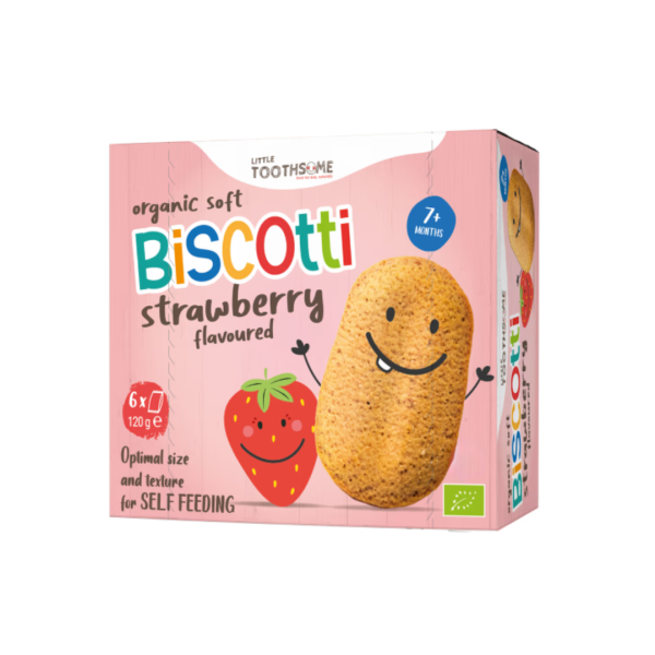 Little Toothsome Organic Biscotti - Strawberry Online